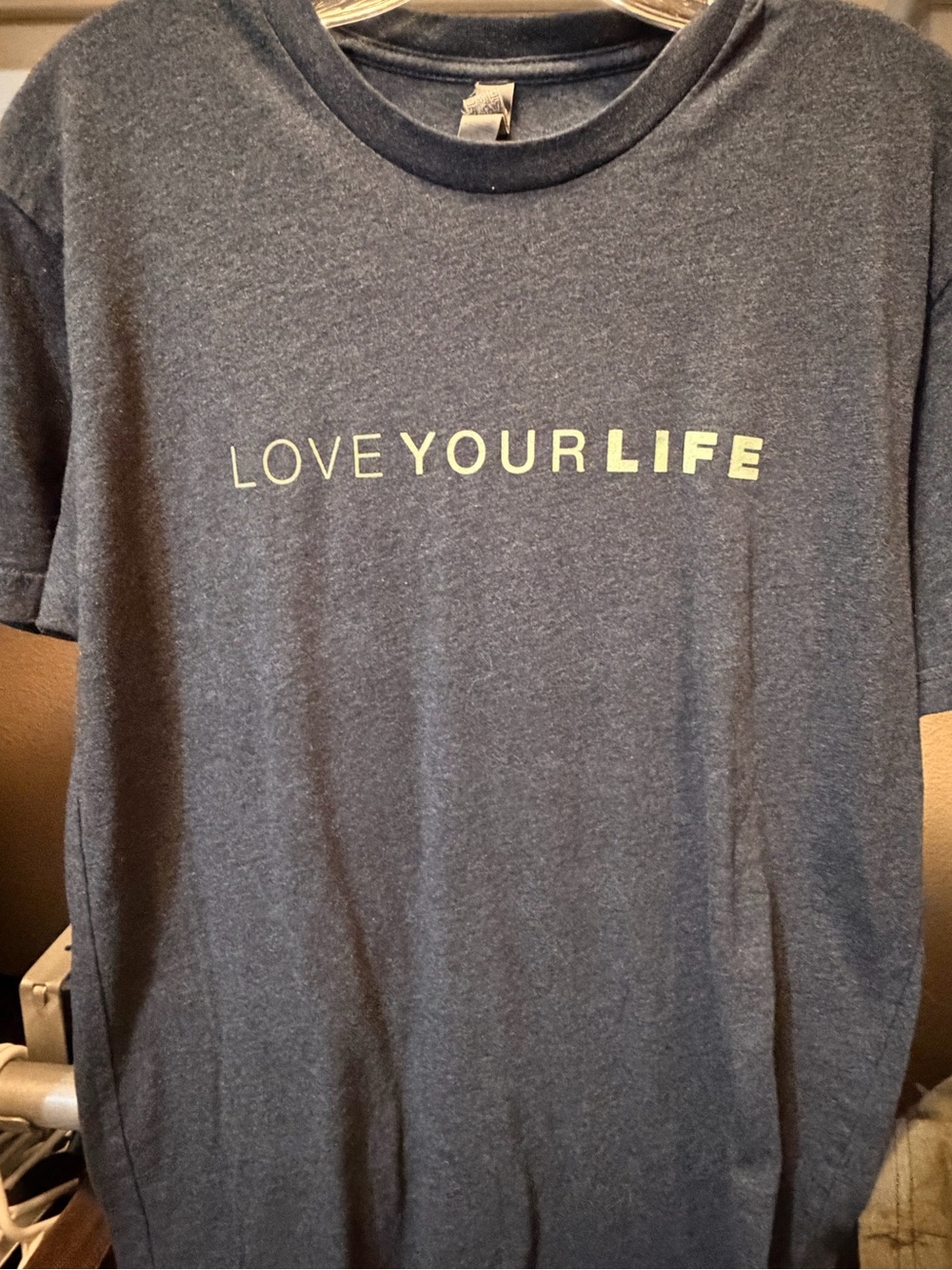 GAP Navy Blue 'Love Your Life' Short Sleeve Tee
